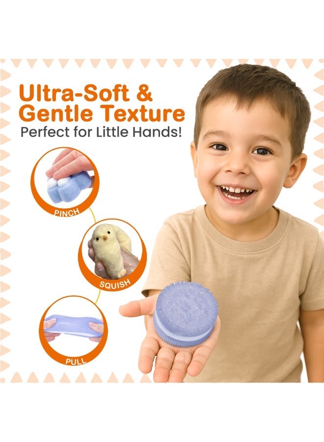 GlamourPie Taba Squishy Toy Set – 1 Chick, 1 Paw, 1 cookie Soft Stress Relief Squishy Toys for Kids and Adults Cute & Fun for Play, Collection, and Gift Perfect Squishy Toys for Bedroom, Home, and Office - Image 4
